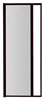 Universelles Fliegengitter mit Rollo in Braun - ausziehbarer Insektenschutz zum Zuschneiden für Terrassentür und Balkontür bis 120cm x 220cm gegen Fliegen, Insekten und Mücken