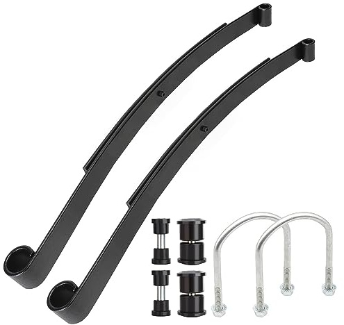 BestAccess EZGO RXV Golfwagen, robuste Blattfeder mit Buchsen-Set, U-Bolzen für ab 2008, 2 Stück, 2-Blatt-Design, ersetzt OEM: 603498 604494