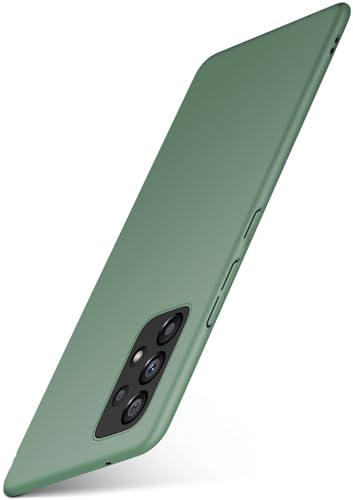 moex für Samsung Galaxy A53 5G Hülle Ultra Dünn, Schutzhülle mit erhöhtem Kameraschutz, Slim Cover Hardcase Backcover, Dünnste Handyhülle Minimalistisch Alpha Case, Matt Oliv