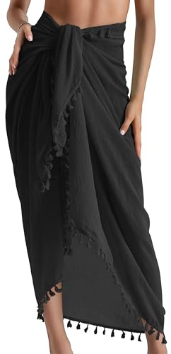 Eicolorte Cover Up Skirt Open Front Swimsuit Wrap Cover Ups Summer Beach Skirts With Slit For Women