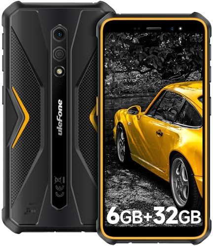 Ulefone Armor X12 Android 13 Rugged Smartphone, Telefono Indistruttibile, 6GB+32GB ROM/TF-256GB Telefoni Robusto, 5.45'' HD+, 13MP+8MP, Cellulare Antiurto 4860mAh, 4G Dual SIM/Face ID/NFC/IP69K/GPS