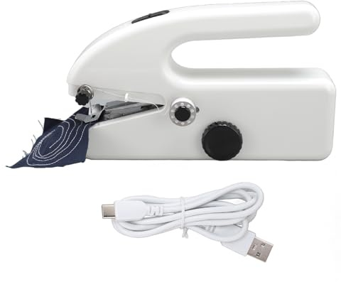 Handnähmaschine, DIY Tragbare, Einfach zu Bedienende Mini-Nähmaschine, USB-Multifunktions-Schnellnähmaschine, Elektrische Handnähmaschine für Anfänger, Erwachsene, DIY-Kleidung