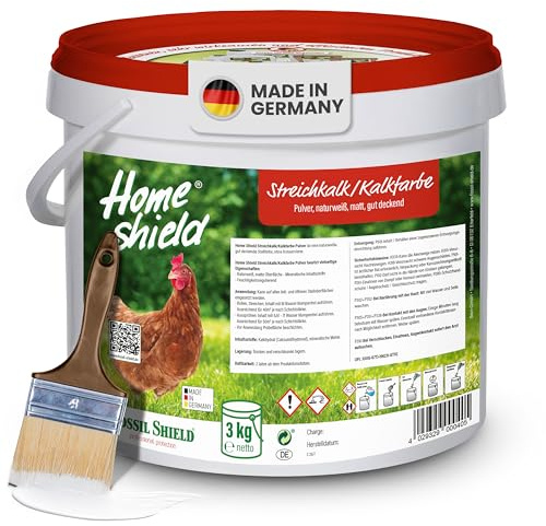 Home Shield Kalkfarbe Hühnerstall Pulver 3 kg im Eimer, weiß