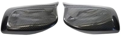 Tür Spiegelkappen Für E60 E61 E63 E64 2003-2008 Paar Auto Rückspiegel Abdeckungen Carbon Faser Rückspiegel Kappen Außen Auto Accessicess Rückspiegelgehäuse (Color : Carbon Fiber Look)