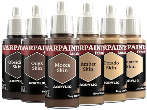 The Army Painter Flexible Triad: Dark Skin Tones, 6x18ml Model Acrylfarben | Dunkle Hauttöne Hochwertiges Acryl-Miniatur-Hobby-Modellfarben-Set für D&D- und Warhammer 40K-Figuren