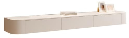 Schwebender TV-Ständer Schwebende Regale Mit 3 Türen Wandmontierter TV-Schrank Holz-Entertainment-Medienkonsole, Großer Stauraum(180 * 24 * 20cm)