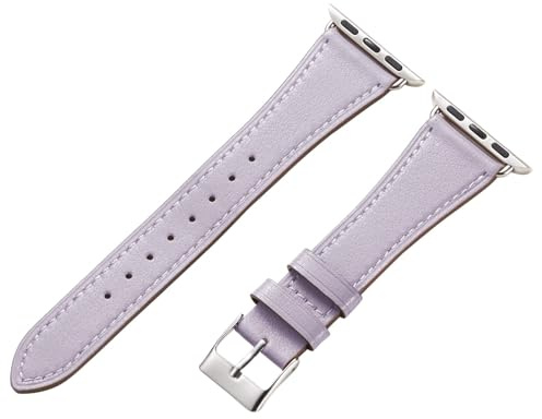 Bracelet Cuir pour Apple Watch, Compatible Series 1-11 SE Ultra 38/40/41/42/44/45/46/49 mm, Connecteur Acier Inoxydable, Homme Femme