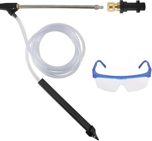 Hochdruckreiniger-Sandstrahlset - Nassschleifer mit Düsenspitzen, Schutzbrille, 1/4 Schnellkupplung, 2500 PSI (BLACK)