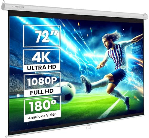 Projektionsleinwand 72 140 x 105 cm | Mattweiße Oberfläche mit einem Gain-Faktor von 1,1 |Schwarzer umlaufender Rand Und Rückseite des Tuchs schwarz | Heimkino