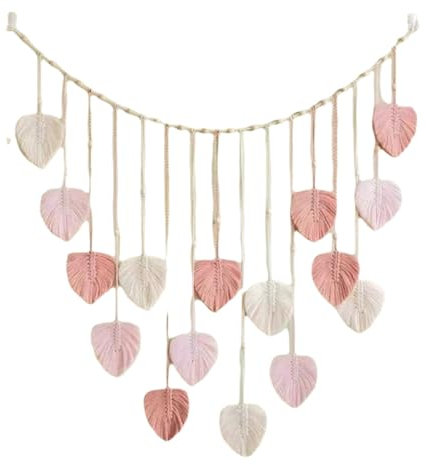 Ukbzxcmws Foglie Nappa Macramé Tessuto a Mano Arazzi Murali Decorazioni Fai Da Te Fogli Arazzi per Decorazioni