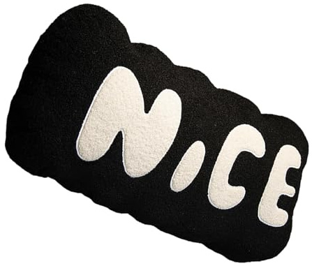 Almohada tierna para adultos, Almohada de letras,Niza Letra Tirar almohadas abrazos | Cojín de sofá Fantasía para Chicas, Amigas, Adolescentes