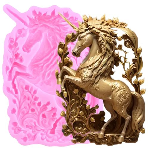XMOLDNMS Unicorn Silicone Moulds Fondant Unicorn Cake Decoration Moulds for Cake Decorating Cupcake Topper Gum Paste Candy Polymer Clay