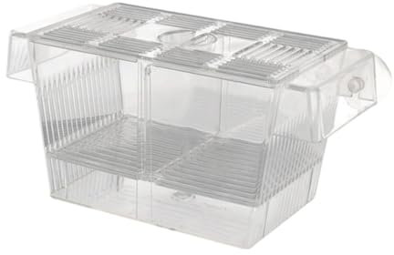 HGZLQKD Fish Breeding Box Hatchery Separator, Fishes Egg Isolation, with Suction Cups, Floating Hatching Box for Guppy Shrimp Betta, L
