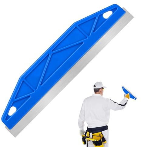 QUIIEOSKIA 12 Inch Blue Paint Shield, Wallpaper Scraper Edge Painting Tool | Paint Trim Guard，Skirting Board Paint, for Cutting in, Measuring Edges, Scraper Painting