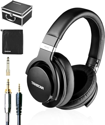 TAKSTAR PRO 82 Cuffie Over-Ear Studio Monitor, regolazione dei bassi a 3 stadi