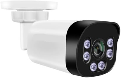 KKENZA Telecamera Poe 4K con Audio 48V Poe/DC 12V 4MP/5MP/8MP Super HD Visione Notturna Videosorveglianza Bullet for NVR(6mm,4K DC 12V)