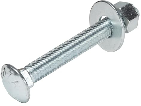 1/2 x 4 (25 Pack) Zinc Carriage Bolt Kit, Grade 307A by Makers Bolt