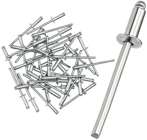 Rivetto Pop Rivetti in alluminio con testa larga, 4,8 x 20 mm, Rivetto Pop per Automobili, Mobili e Attrezzature Meccaniche