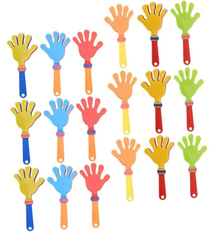 LRXIYODE 24 piezas Aplausos de Mano Plásticos Coloridos para Animar Fiestas Cumpleaños Eventos Deportivos Suministros de Cheer