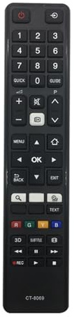 BUBEFSKD Telecomando Comodo E Affidabile CT8069 Parte Ricambio per Televisore Accessorio per La Riparazione Elettrodomestici Controllo Televisivo Intuitivo
