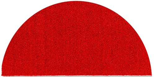Markotex Zerbino Cocco Fibra Naturale e in Gomma Riciclata (33x60, 33x70,40x70, 40x80, 40x90, 50x100, 60x120, 70x140) (Rosso Unito, Mezzaluna 40x70)