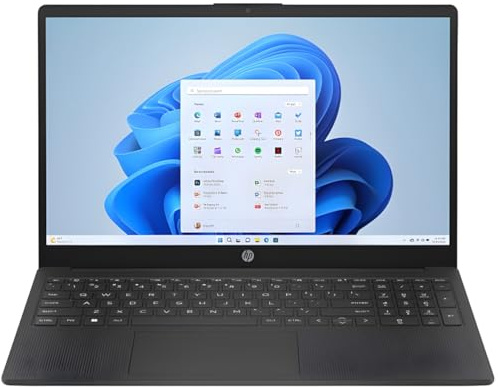 HP 15-fc0527sa 15.6 FHD Laptop, AMD Ryzen 7 5825U 8-Core, 16GB RAM, 512GB PCIe SSD, Windows 11 Home, Wi-Fi, Jet Black (BP9Q8EA)