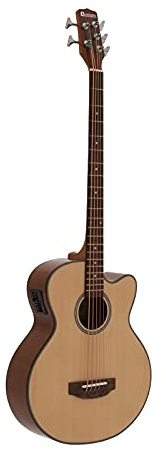 DIMAVERY AB-455 Akustikbass, 5-saitig, natur | Fünfsaitiger Akustikbass mit Tonabnehmer