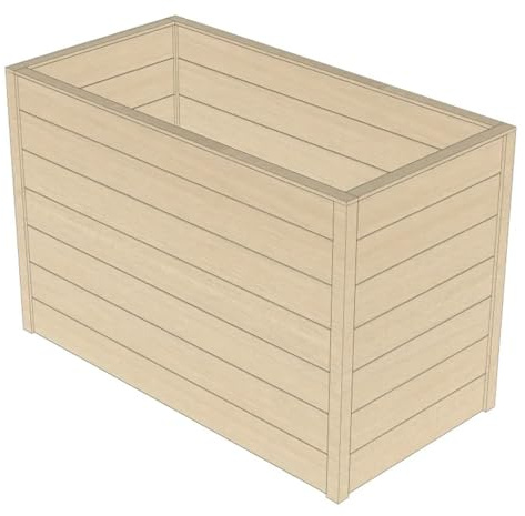 HORI Hochbeet Kit, Holz Stecksystem 80 cm hoch – Pflanzkasten Bausatz aus Fichte, 18 mm Wandstärke für Garten, Gemüsebeet & Kräuterbeet – DIY Pflanzkasten, in 15 Größen: Modell Magdeburg (60x120)
