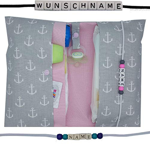 Große Windeltasche XXL mit Name Wickeltasche