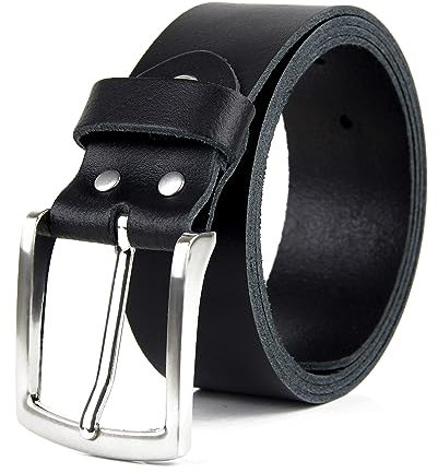Frentree® Ledergürtel MADE IN GERMANY, Herren Gürtel aus Leder, 3.8 cm breit, Schwarz