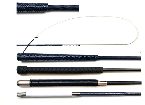 JA Horse JA0039 Touchiergerte Bodenarbeitsgerte Bogenpeitsche Fahrpeitsche Pony shetty 110/120 cm (120 cm, 1. Gummigriff - Nylon)
