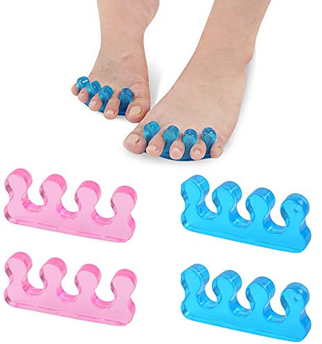 XHNFCU 2 Paar Gel Toe Separator Toe Stretcher Divider Spacer, geeignet für Männer und Frauen, entspannende Zehen, Bunion Relief, schnelle Linderung von Zehenschmerzen nach sportlichen Aktivitäten