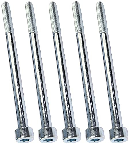 AERZETIX - C47651 - Satz von 5 stück - bolzen innensechskantschrauben M5x80 - mit innensechskantkopf - Ø5x80mm - DIN 912 - klasse 8.8 - aus verzinktem stahl - heimwerken - montagewerkzeug eisenwaren