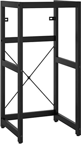 vidaXL Bathroom Washbasin Frame Household Washroom Furniture Modern Vanity Units Wash Stand Console Sink Frame Storage Rack Black Iron