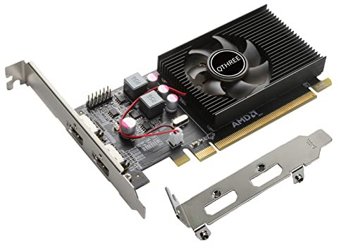 QTHREE Radeon HD 6570 Graphics Card, Dual HDMI, 1GB GDDR3 64-Bits, Computer GPU, Low Profile Video Card for PC, PCI-Express X16, DirectX 11
