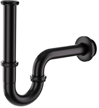 DETBOM Universal Siphon für Waschbecken (Lang Tauchrohr),Abflussrohr Genormten 11/4 Edelstahl rostfrei sifon, Geruchsverschluss,Siphon Waschbecken,Röhrensiphon Ablaufgarnitur inkl Gummimanschette