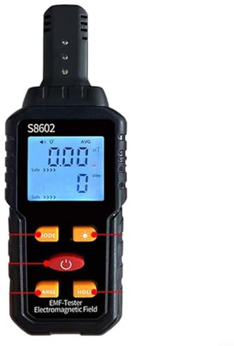 HEIBTENY 3-in-1 Elektromagnetische Strahlungsdetektor Radiometer Dosimeter Geigerzähler EMF Elektromagnetischer Tester Dosimeter Mit LCD-Digitalanzeige