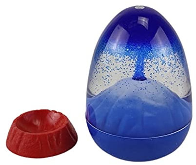Hourglass Sand Timer Volcano Eruption Egg Shape Sandglass Liquid Motion Hourglass with Base Calming Sensory Soothing Sand Desktop Ornament Hourglass Timer (Size : Blue sand)