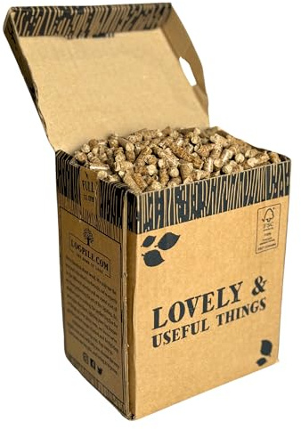 Logpile 15kg Hardwood Pellets for Pizza Ovens, BBQ, Fire Pits & Smokers | High Heat & Fast Lighting, Chemical Free, Sustainable Wood Pellets for Pizza Oven Wood Fired Cooking, Low Moisture Fuel