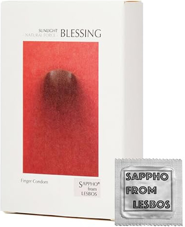 Finger Condom, Sappho from lesbos Ultra-Thin Natural Latex Lubricated Finger Condoms for Intimate Moments Lesbian Couple Women, 12 Count, Natural Neroli Scented, 300mg Lubricant, Skin-Friendly