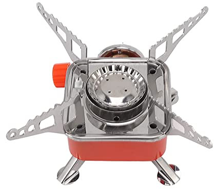 Akozon Mini Cuisinière à Gaz Pliante Portative Multifonctionnelle d'extérieur - Résistance aux Hautes Températures, Roulement Solide, Utilisation Efficace du Carburant pour le