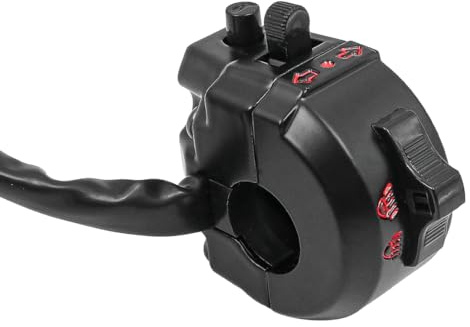 ieron Universal-Steuerung, Blinker, Hupenfunktion, Scheinwerfer, Abblendlicht, Fernlicht, linker Schalter für 7/8 Zoll 22 mm Lenker, Motorrad, ATV