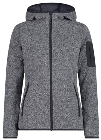 CMP Damen Fleecejacke Midlayer Outdoor Sweatjacke Woman Jacket Fix Hood