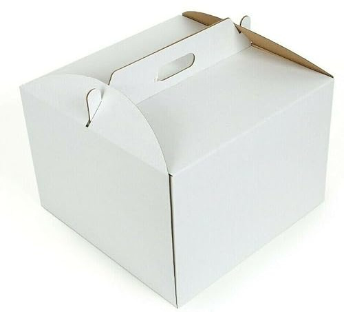 Verpackung, Wellpappe, Versandbox, E-Commerce, Postsendungen Versandkarton Klappkartons Klappdeckelkarton Maxibriefkarton Torte 300x300x250mm Weiss 25 stk