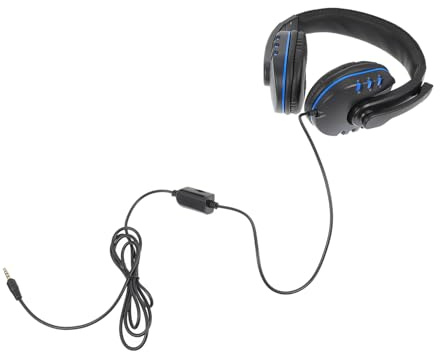 OSALADI Gaming Headset Mit Geräuschreduzierung Flexible Passform Mikrofon Lautstärkeregelung Für Pro Slim Und Blau Komfortable Große Ohrmuscheln