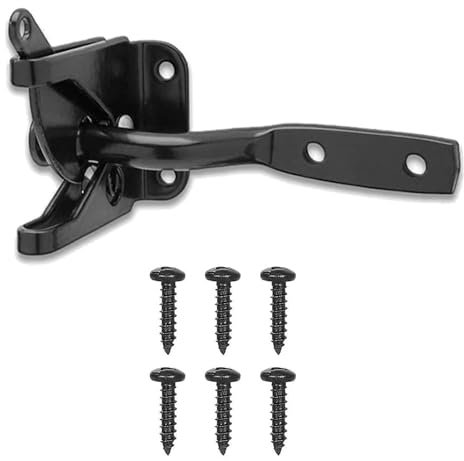 Gartentorfalle, Gartentor Riegel, Gartentorverschluss, Torverriegelung, Zaunschloss, Automatischer Schwerkrafthebel Torverriegelung, Selbstsichernder Riegel Schloss, Torriegel Überwurfriegel