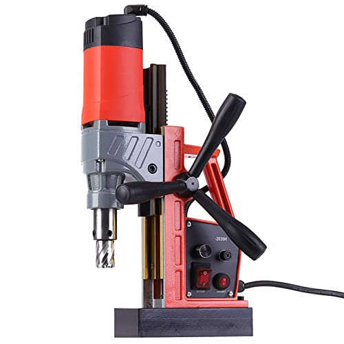 YYLHJW 1280W Magnetic Drill Press 1.37 Boring Diameter, Portable Heavy Duty Power Mag Drill, 3035Lbf Magnetic Force Electromagnet Drilling Machine