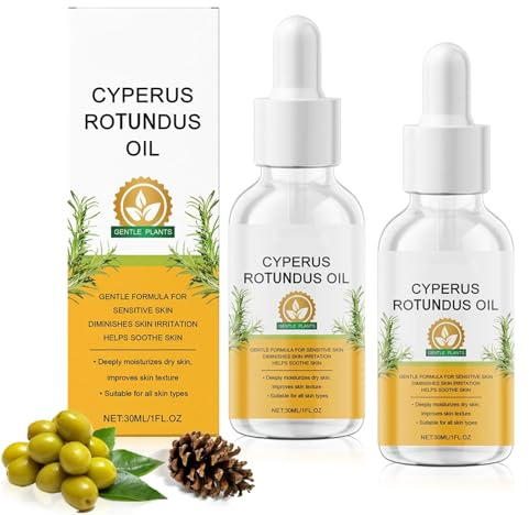 Kighdel Cyperus Rotundus Oil,Natural Ingredients Cyperus Oil,Cyprus Rotundus Oil,Multi-purpose Body Hair Reduction Oil Gentle & Effective Moisturizing & Soothing for All Skin Types(30ml)
