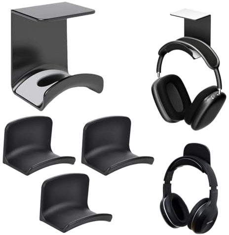 JUGUTA 2 Pezzi Universali, Supporto Per Cuffie Da Tavolo, Autoadesivo, Supporto Per Cuffie Da Parete, Supporto Per Cuffie Per Più Dispositivi Da Scrivania, Tavolo Da Gioco