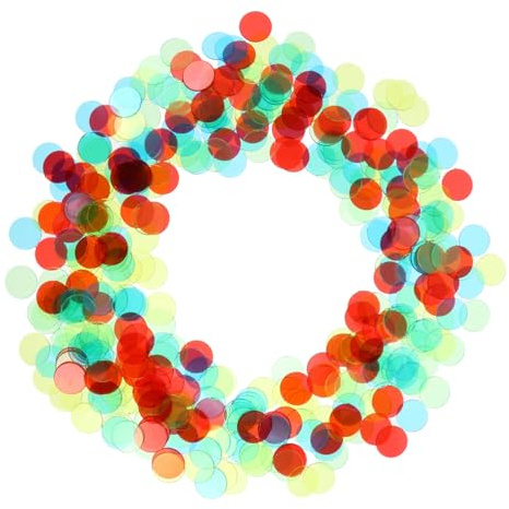 FIXOSHEE Jetons de Bingo Plastique Marqueurs Colorés pour Jeu de Comptage Jeu Bingo et Facile à Manipuler Couleur Aléatoire